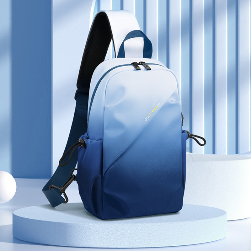 Women's & Men's & Golf Gradient Mobile Riding Men's Chest Bags