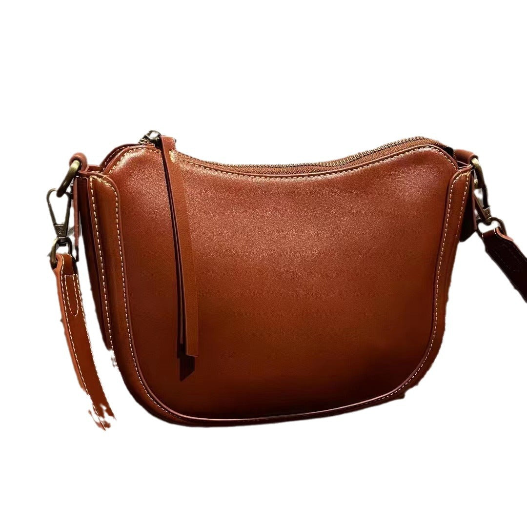 Women's Leather Underarm Layer Cowhide Retro Soft Shoulder Bags