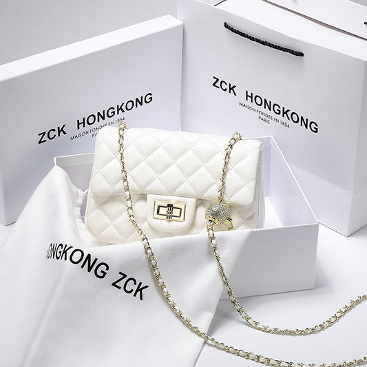 Women's Surrogate Shopping Classic Style Rhombus Chain Shoulder Bags