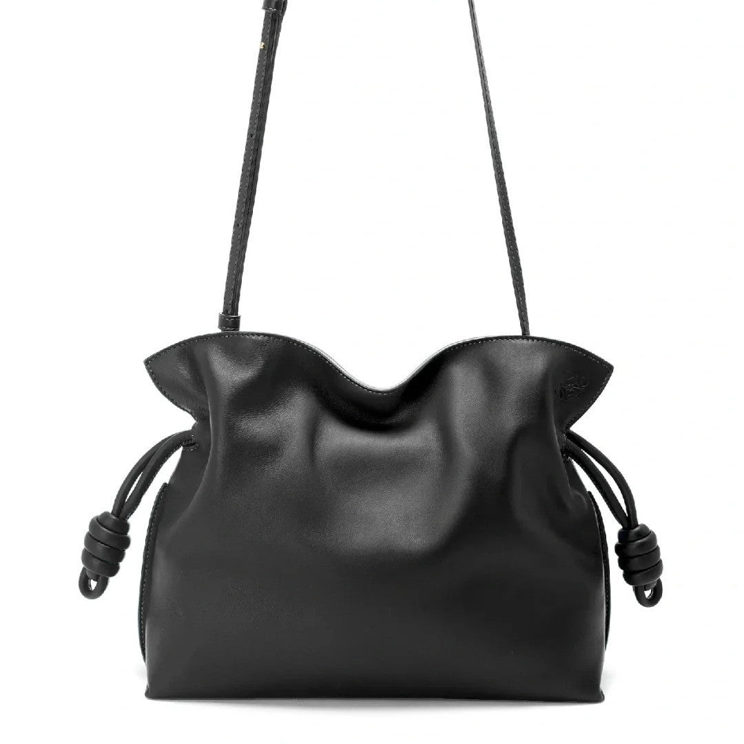 Women's High-grade Lucky Drawstring Mi Soft Leather Bucket Bags