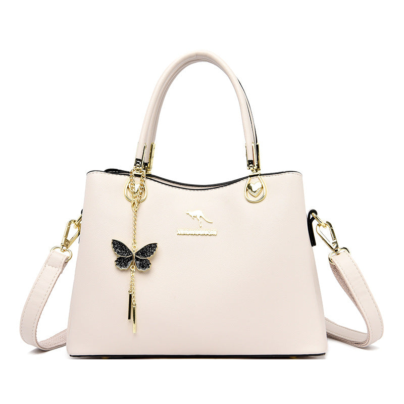 Women's Large Capacity Commuter Simple Temperament Pure Shoulder Bags