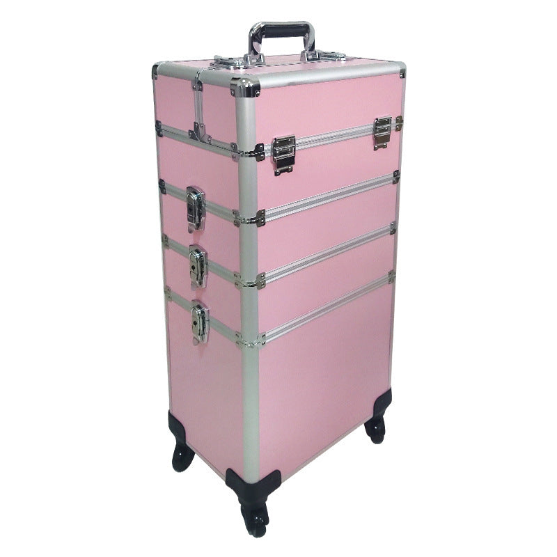 Suitcase Band Makeup Fixing Box Beauty Nail Cosmetic Cases
