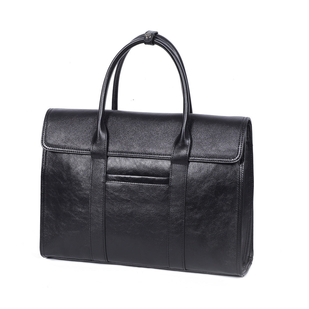 Men's Live Broadcast First Layer Cowhide Hand Men's Briefcases