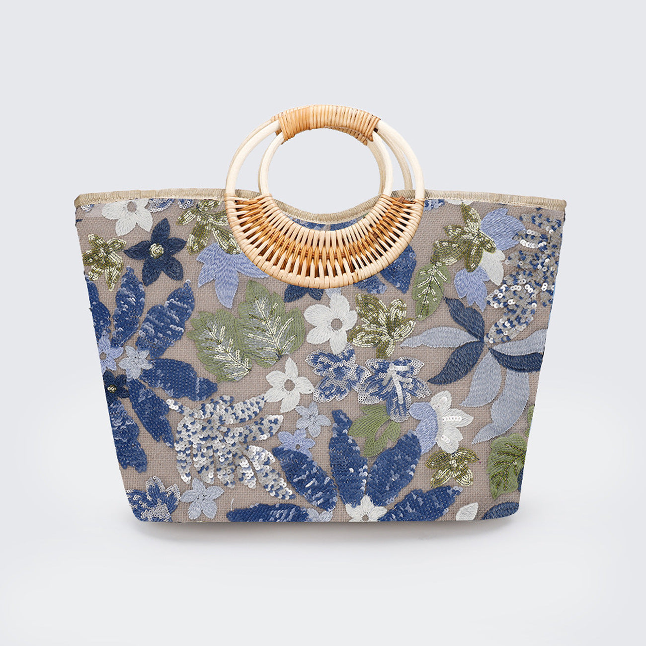 Women's Straw High-grade Niche Embroidered Large Capacity Tote Bags