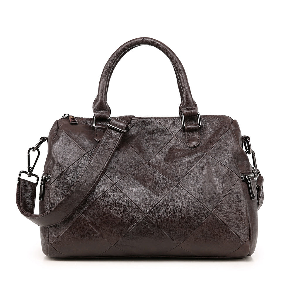 Women's Genuine Leather Simple Fashion Retro Pillow Handbags