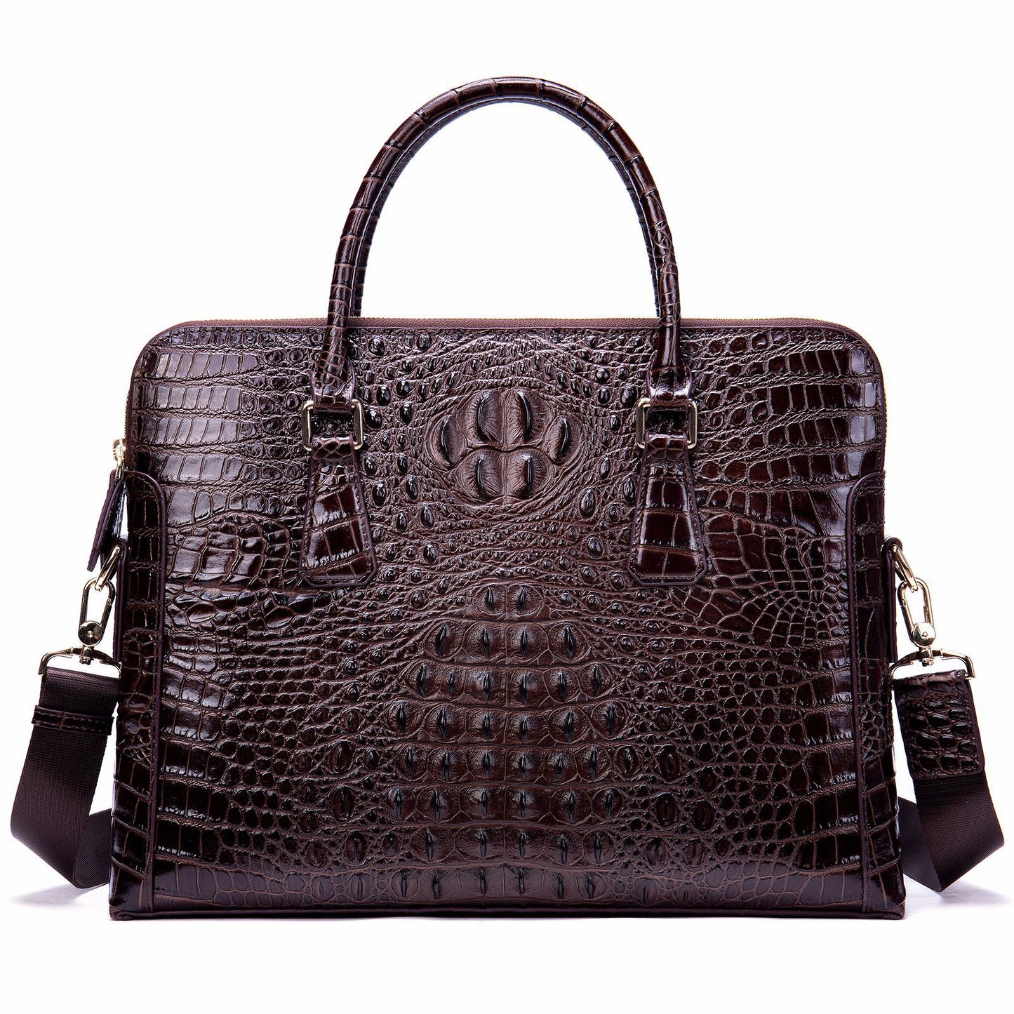 Men's Crocodile Pattern Business Leather First Layer Men's Briefcases
