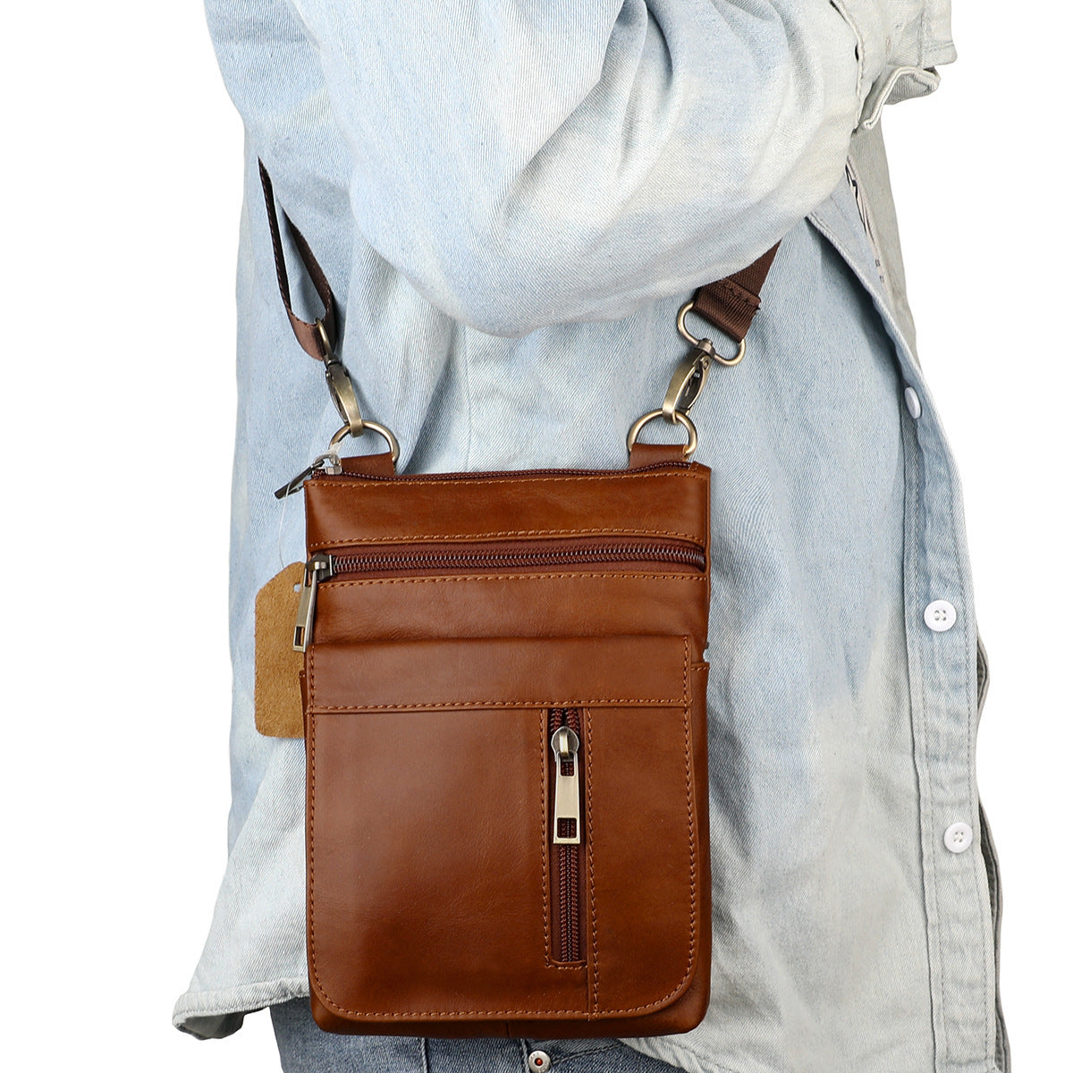 Men's Genuine Leather Business Cowhide Retro Large Men's Messenger Bags