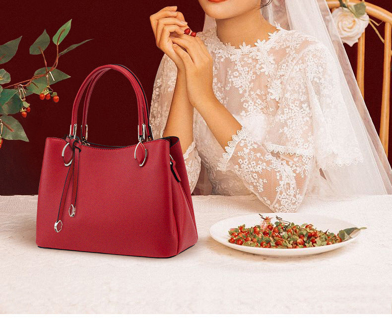 Texture Fashionable Large Capacity Versatile Western Handbags