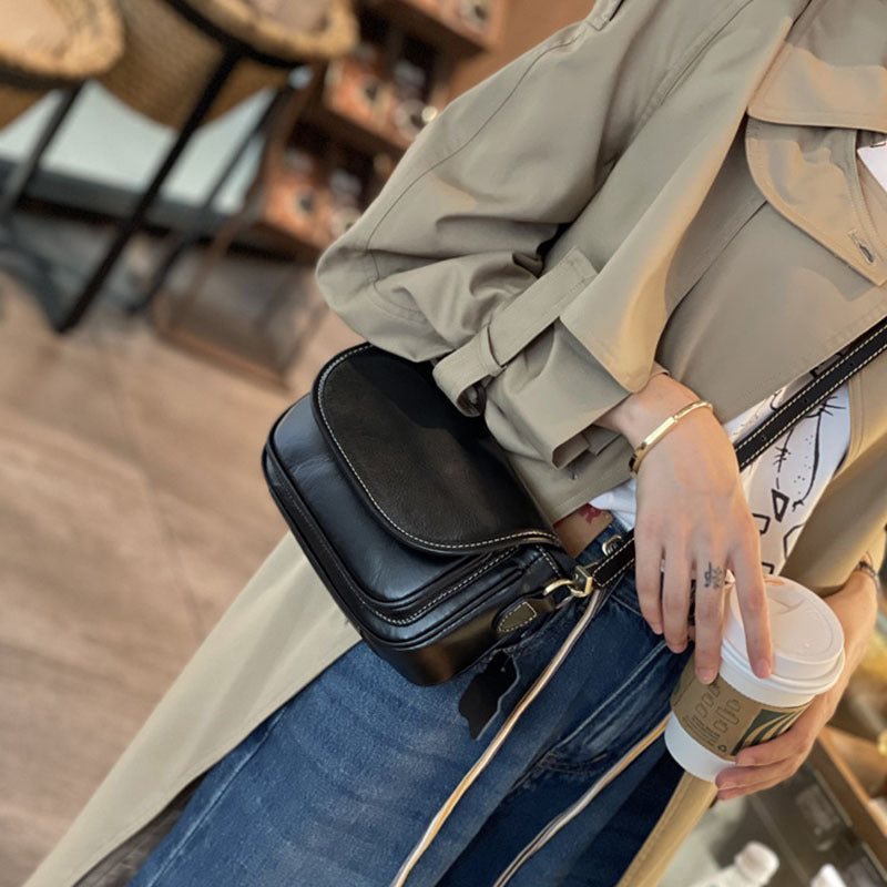 Women's Fashionable Genuine Leather Cowhide Retro Fashion Shoulder Bags