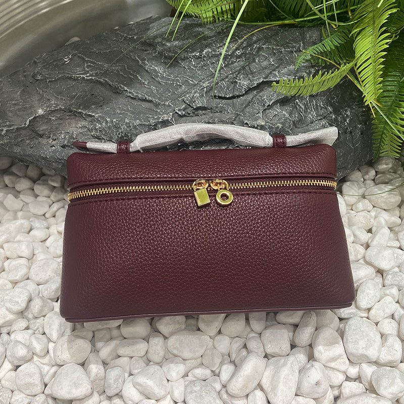 Italian Brown Gold Lunch Box Portable Crossbody Bags