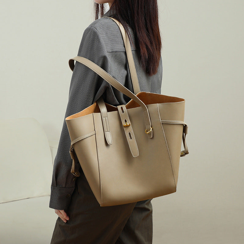 Women's Genuine Leather Large Capacity Versatile Fashion Tote Bags