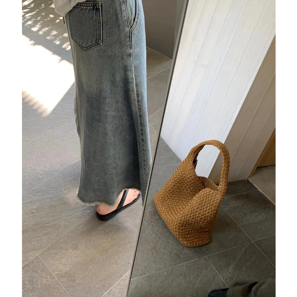 Women's Hand-woven Nylon Large Capacity Retro Fashion Tote Bags