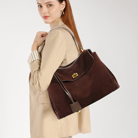 Women's Large Capacity Genuine Leather High-grade Underarm Armpit Bags