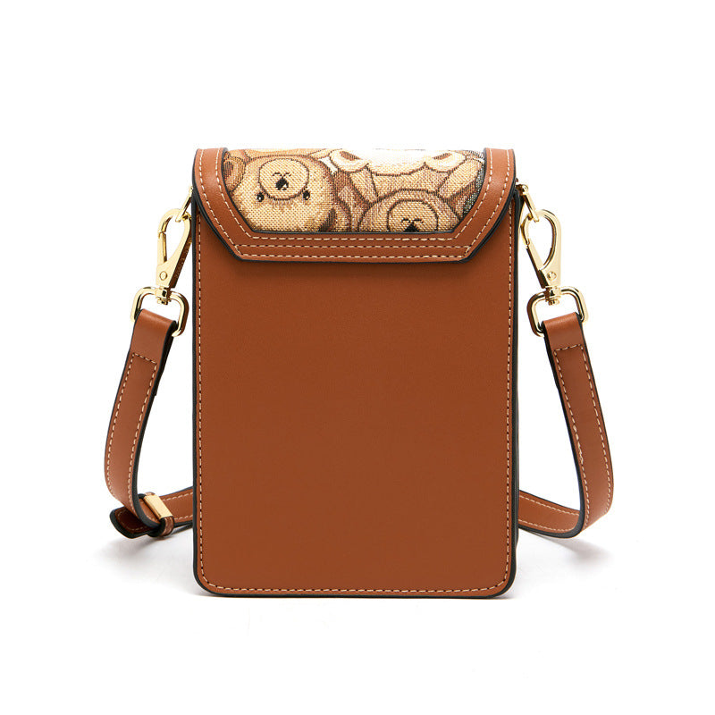 Women's Attachment Mobile Female Woven Flower Cloth Crossbody Bags