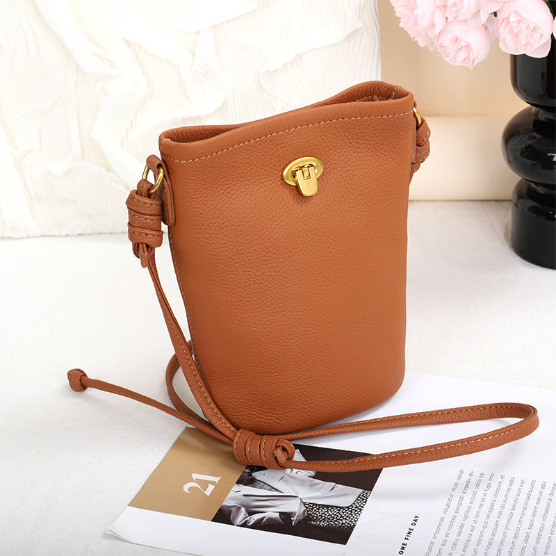 Women's Mobile Leather Mini Cowhide Simple Versatile Phone Bags