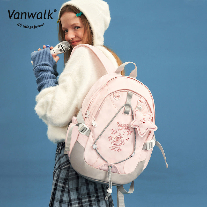 Rabbit Homemade Cute Toffee Female With Pendant Backpacks