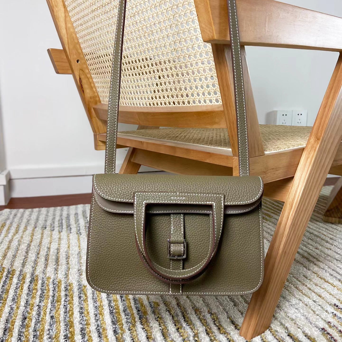 Trendy Handmade French Cowhide Half Hazan Bags