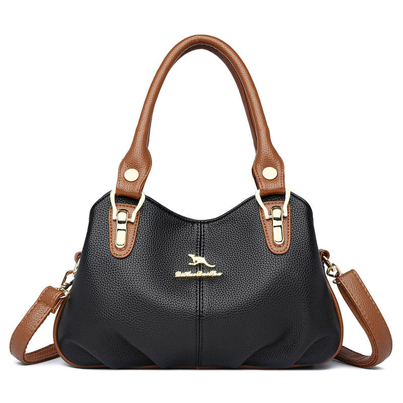 Women's Commuter Large Capacity Totes Contrast Color Handbags