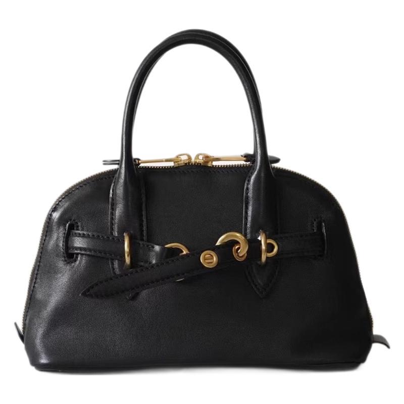 Spring Imported Vegetable Tanned Sheepskin Bowling Handbags