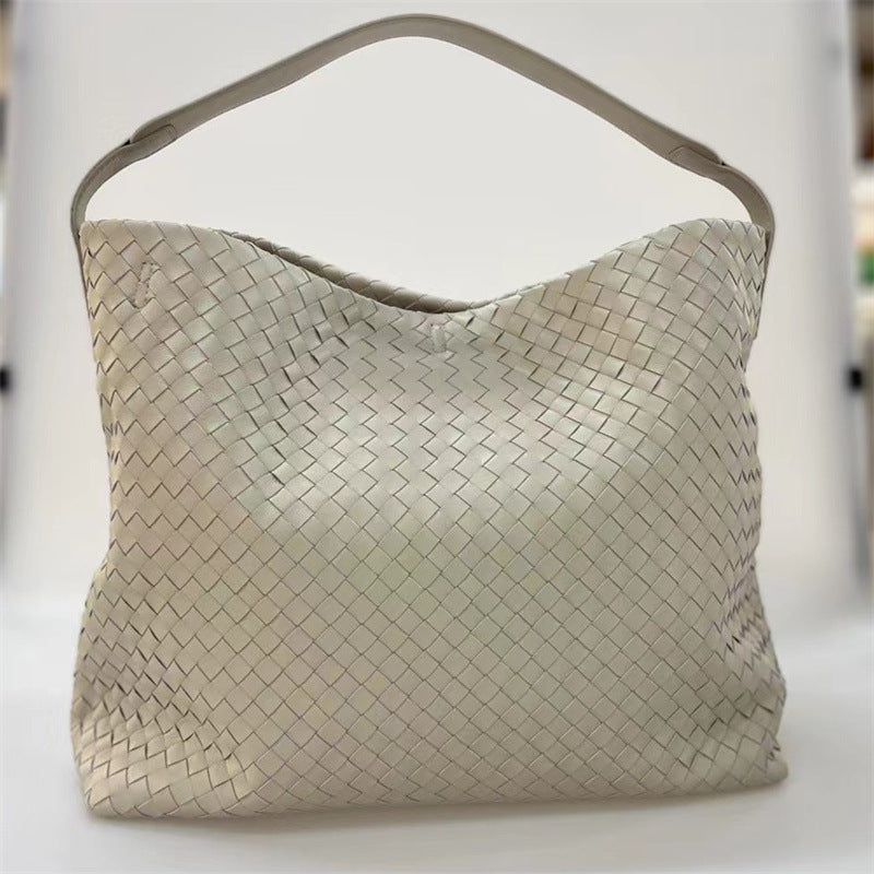 Women's Korean Fashion Leather Large Capacity Sheepskin Tote Bags