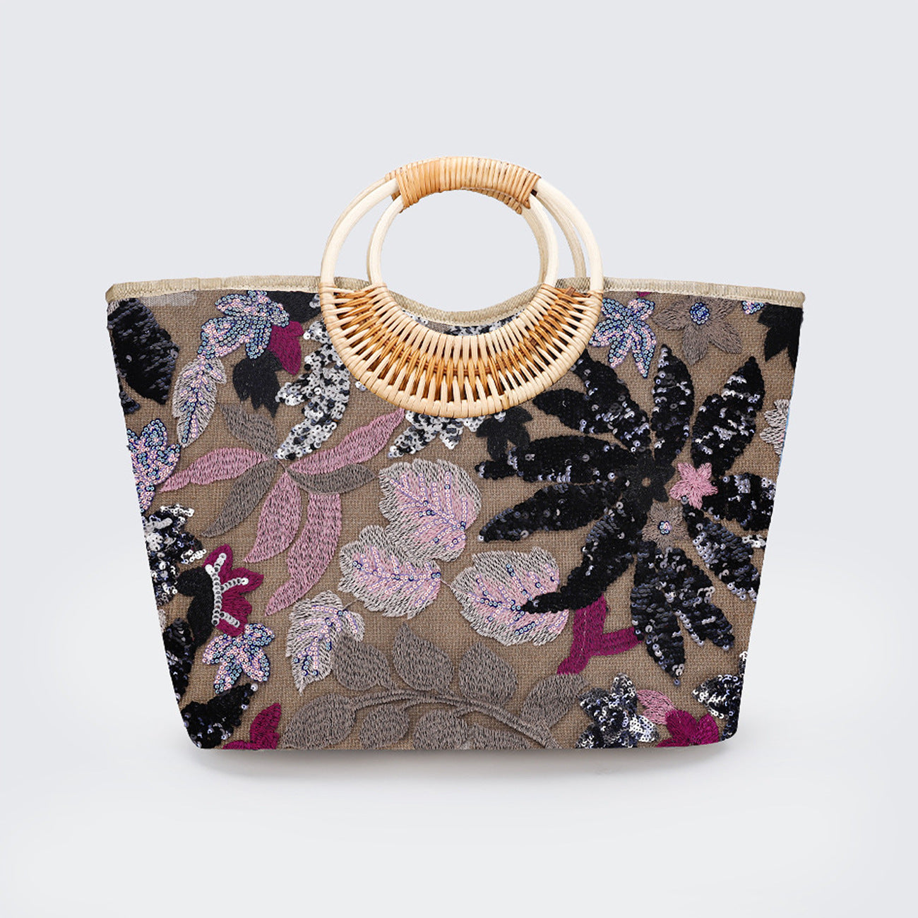 Women's Straw High-grade Niche Embroidered Large Capacity Tote Bags