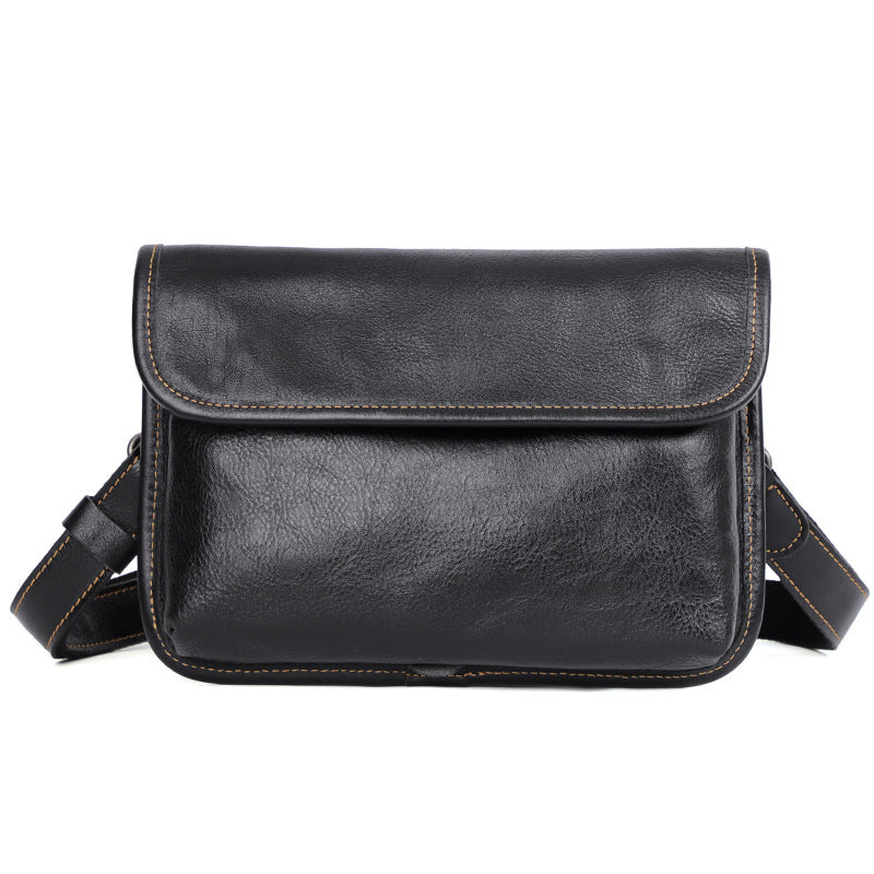 Men's Leather Street Trendy First Layer Cowhide Men's Messenger Bags