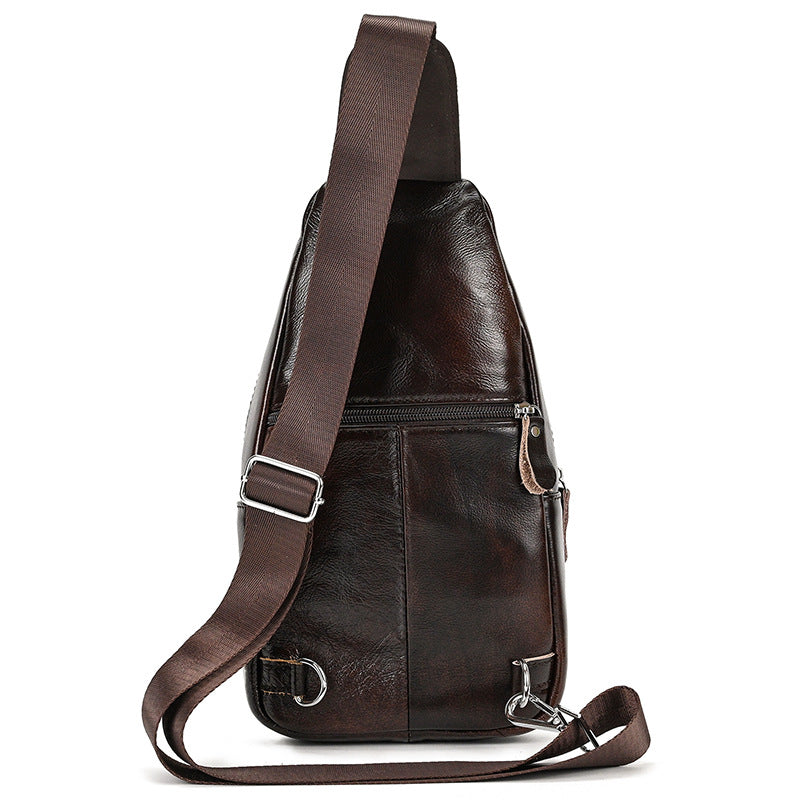 Men's Genuine Leather Out Black Brown Bags