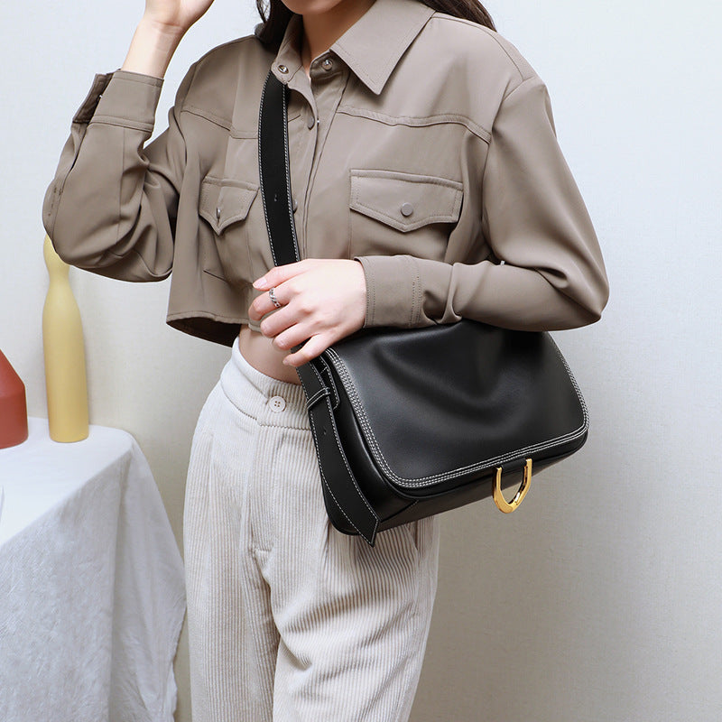 Women's Luxury Large Capacity Versatile Underarm Genuine Shoulder Bags