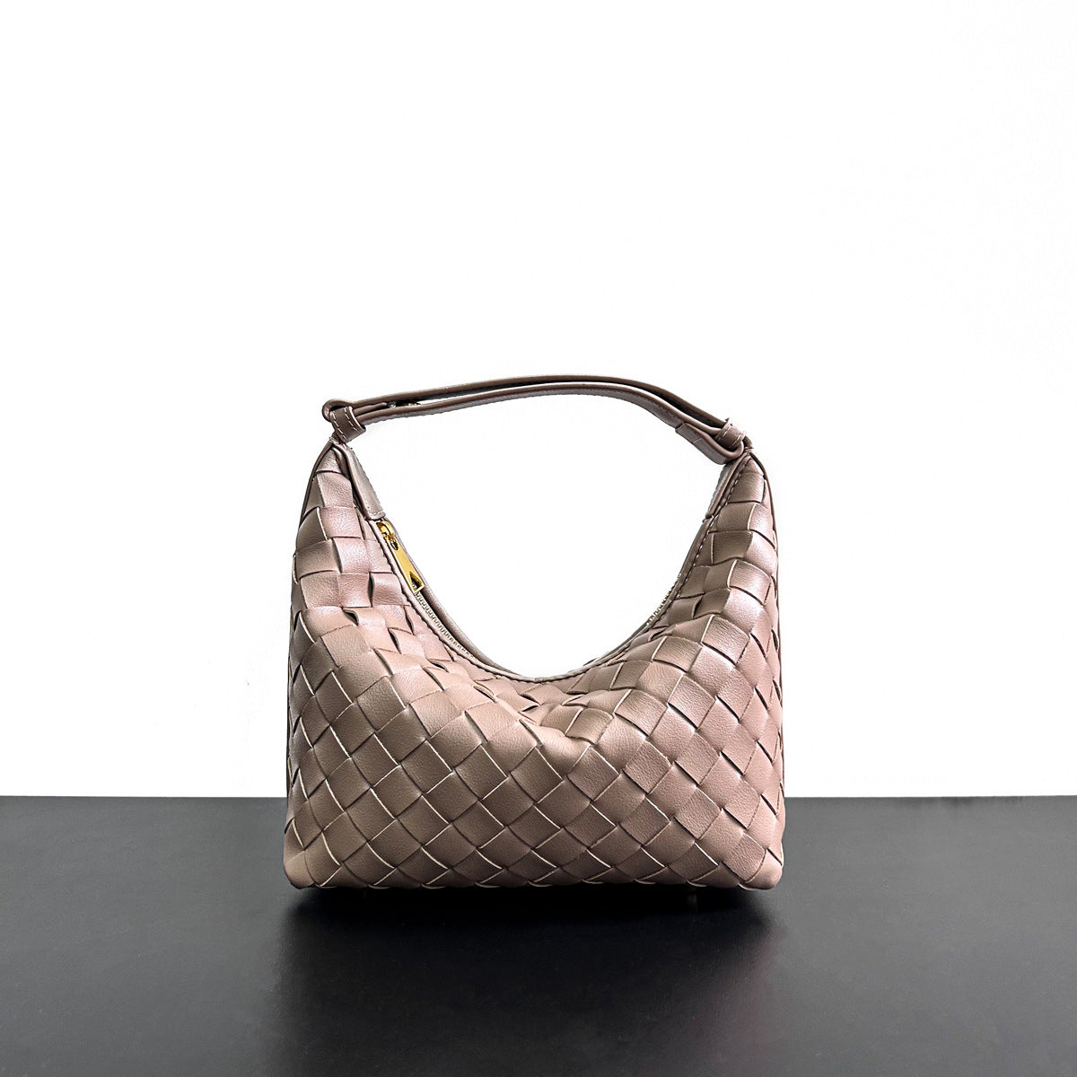 Leather Woven Lunch Box Portable High-grade Shoulder Bags