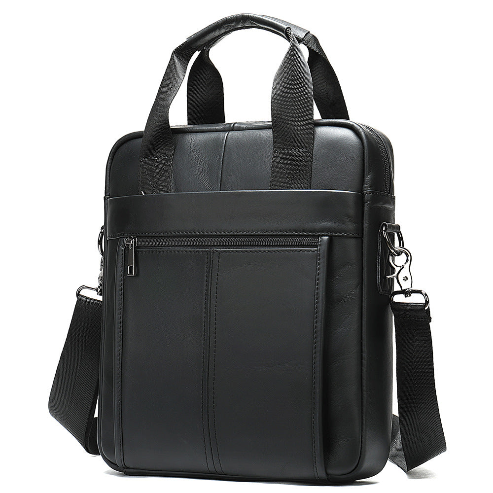 Men's First Layer Cowhide Business Vertical Portable Men's Shoulder Bags
