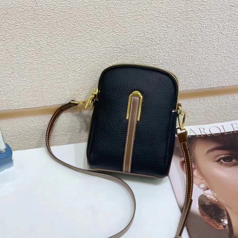 Women's Cowhide Mini Trendy Hand-held Vertical Soft Crossbody Bags