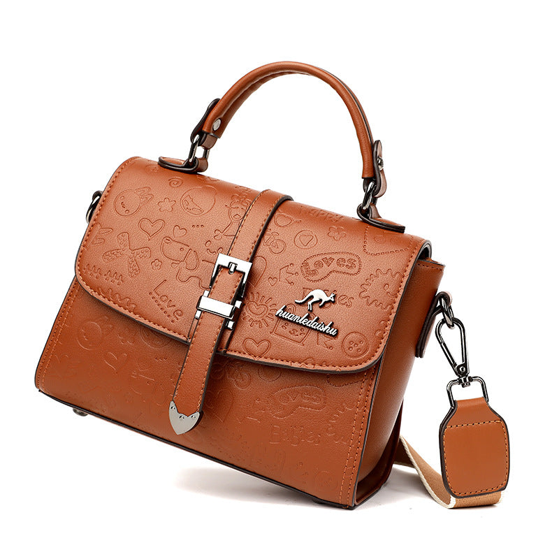 Soft Double Joint Blue Denis Kangaroo Handbags