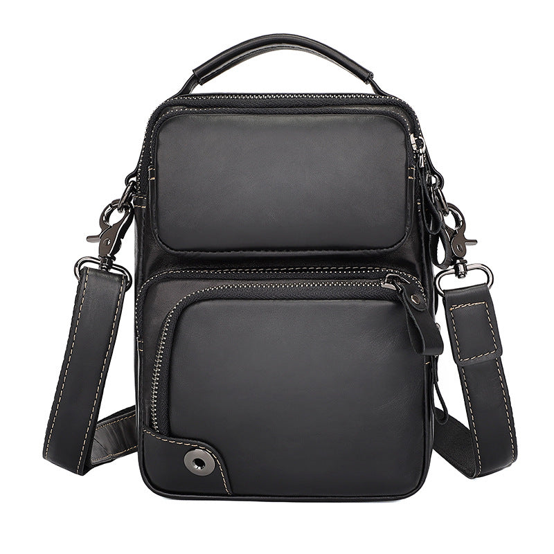 Men's Creative Leather Cowhide Portable Inch Men's Messenger Bags
