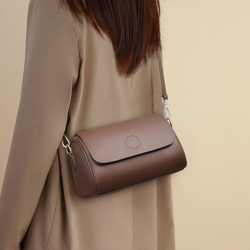 Women's High-grade Design Genuine Leather Pillow Mini Crossbody Bags