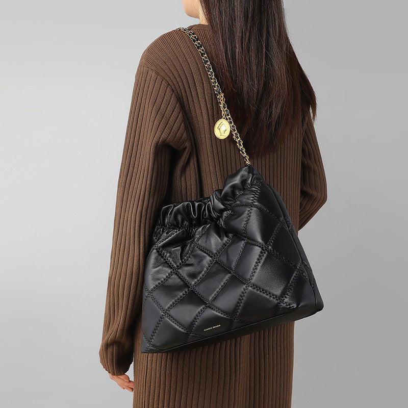 Women's Unique Commuter Leather Chain Portable Shoulder Bags
