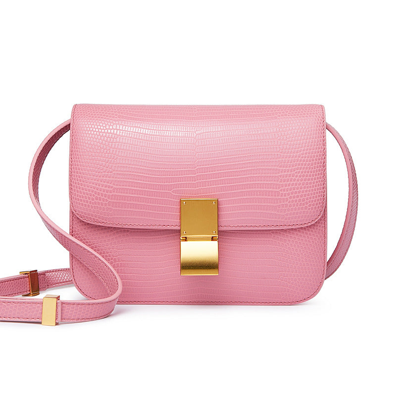 Women's High Quality Genuine Leather Lizard Pattern Crossbody Bags