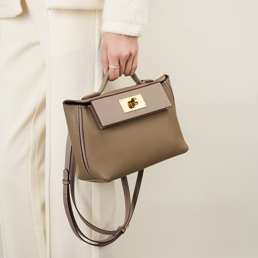 Layer Cowhide Dumpling Wings Style Kelly Shoulder Bags