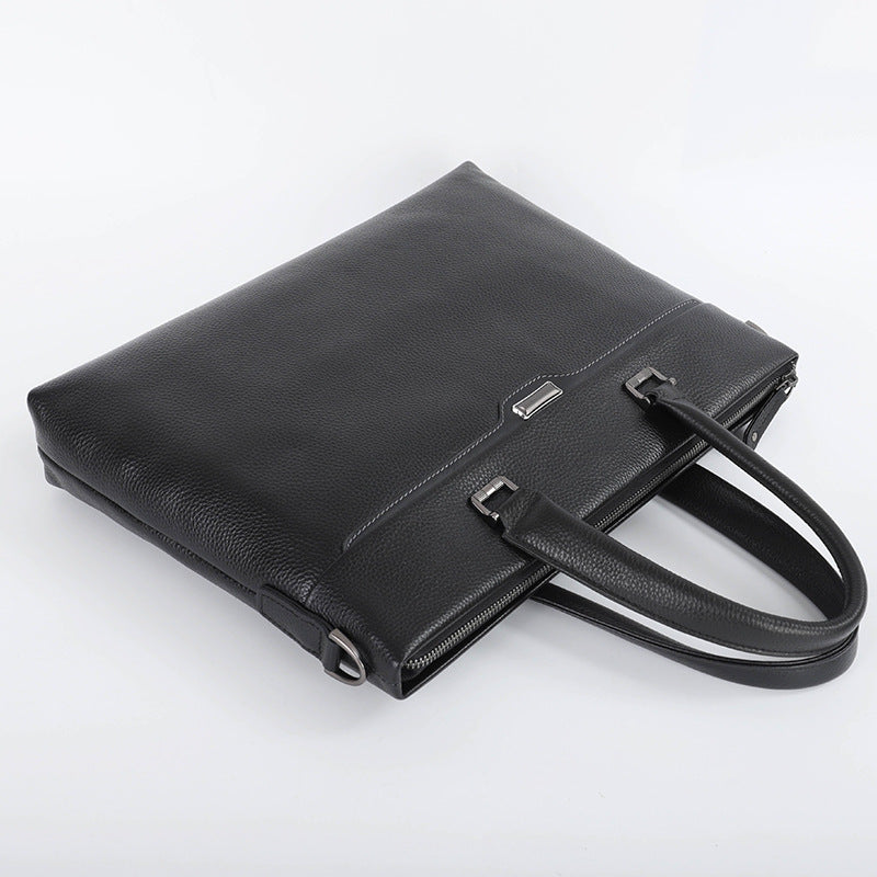 Men's Genuine Leather Commuter Large Capacity Waterproof Men's Briefcases