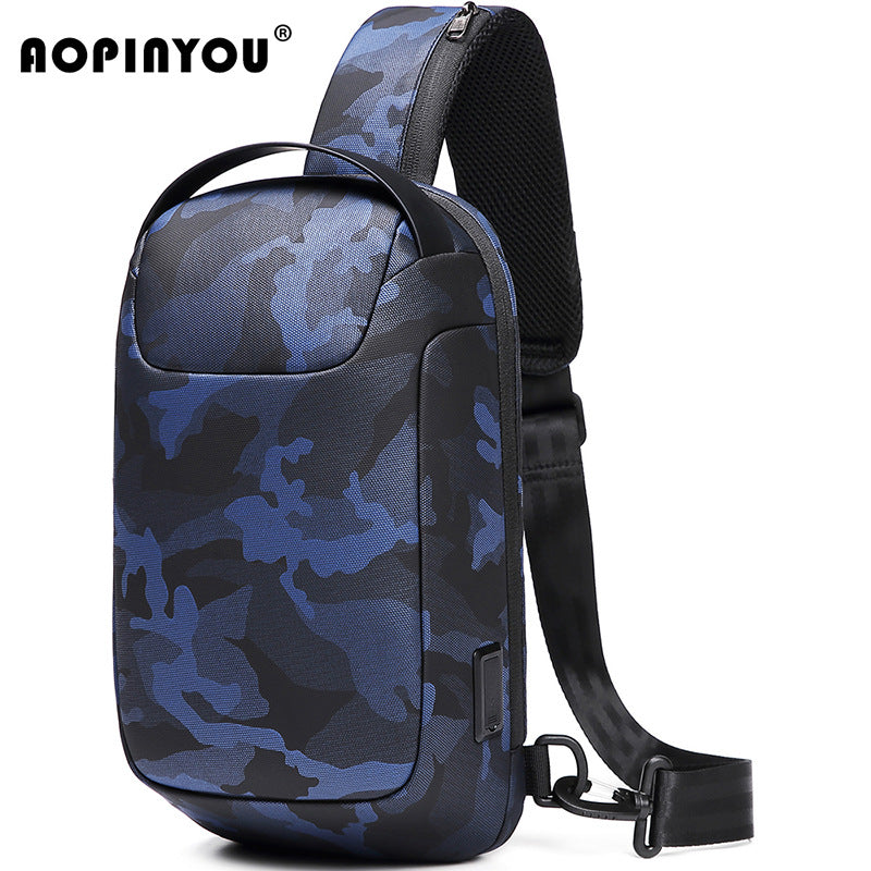 Men's Trendy Business Mobile Passport Document Men's Chest Bags