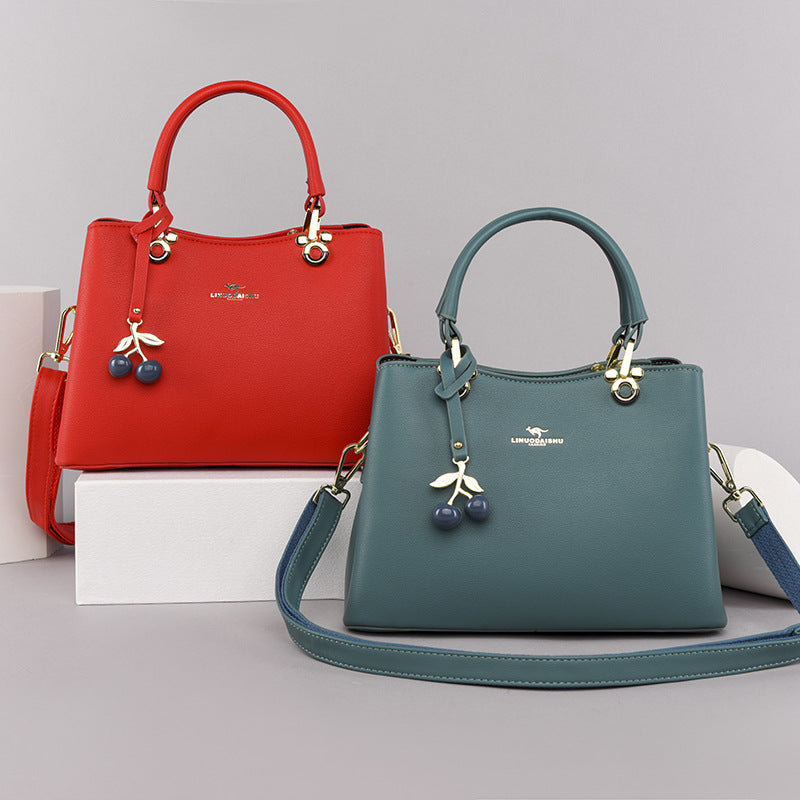 Women's Attractive Fashion Mother Soft Leather Handbags