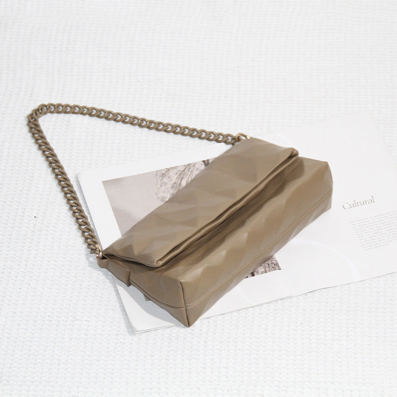 Geometric Underarm Fashionable Rhombus Chain Three-dimensional Shoulder Bags