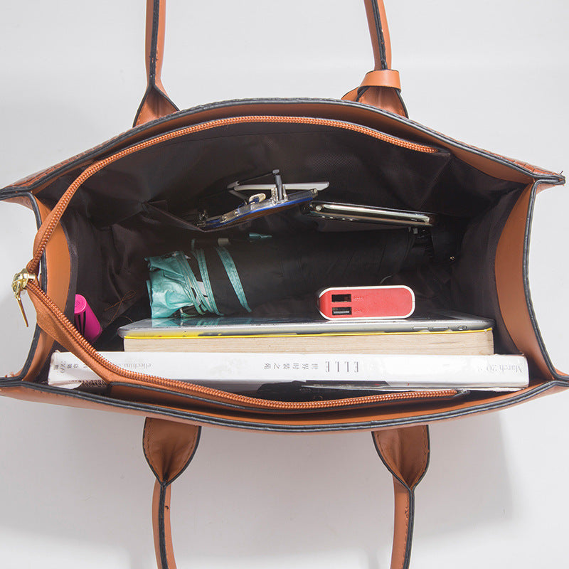 Women's Stylish Classic Three-piece Leather Fashion Handbags