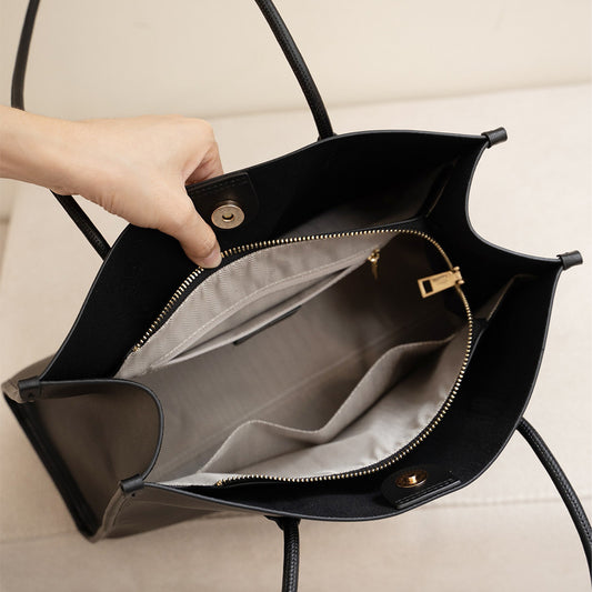 Women's High Sense Design Genuine Leather Commuter Shoulder Bags
