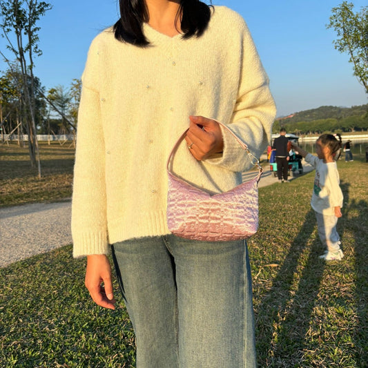 Women's Style Niche Pink Satin Lunch Box Bags