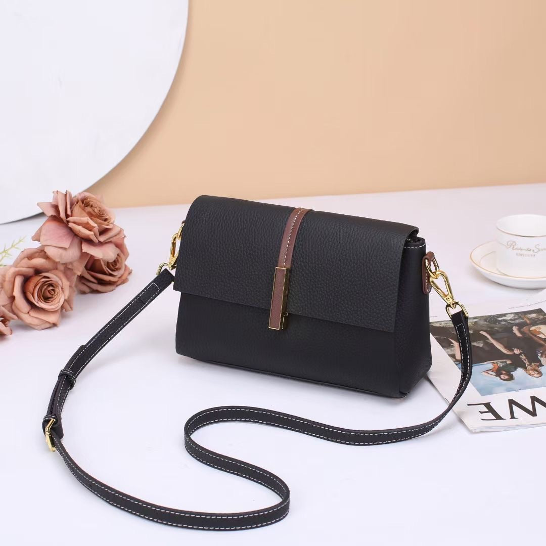 Women's Pattern Top Layer Cowhide Fashionable Stylish Small Square Bags