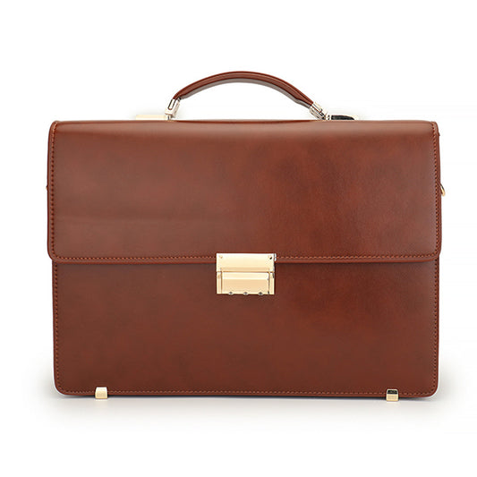 Men's Business Password Genuine Leather Vintage Computer Lock