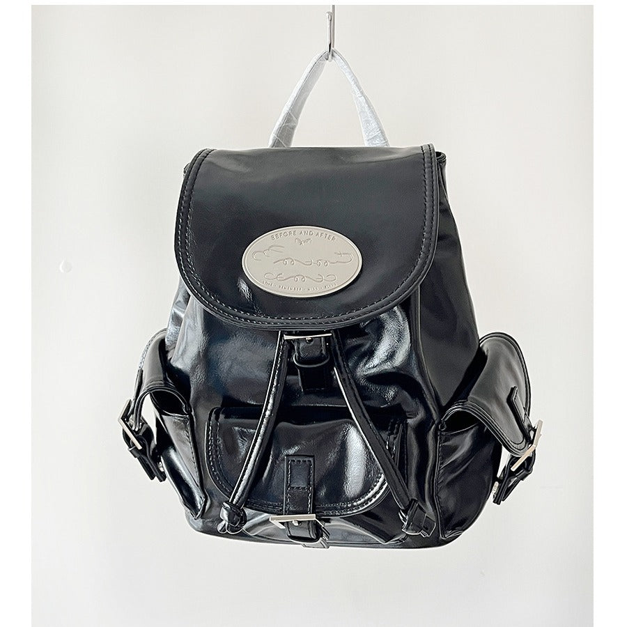 Niche Jin Nylon Quilted Flip Drawstring Backpacks