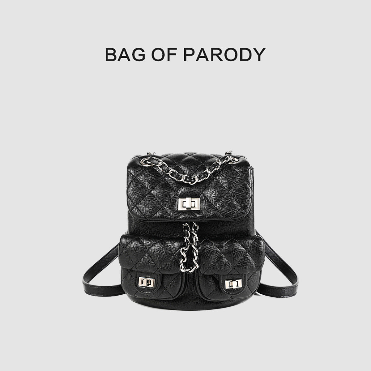 Women's Good-looking For Classic Style Rhombus Chain Backpacks