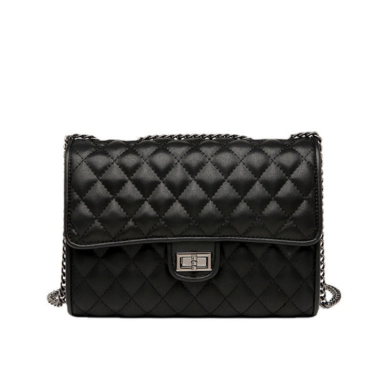 Women's High-grade Genuine Leather Classic Style Rhombus Crossbody Bags