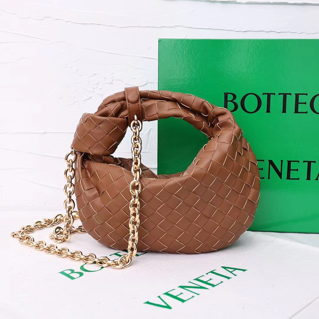 Summer Woven Croissant Knotted Clutch Light Bags